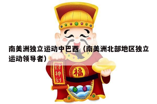 南美洲独立运动中巴西（南美洲北部地区独立运动领导者）